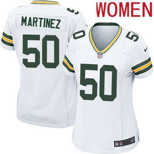 Women Green Bay Packers #50 Blake Martinez White Nike Game NFL Jersey->women nfl jersey->Women Jersey